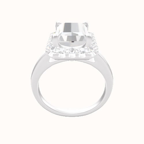 Cathedral Engagement Ring With Halo Head