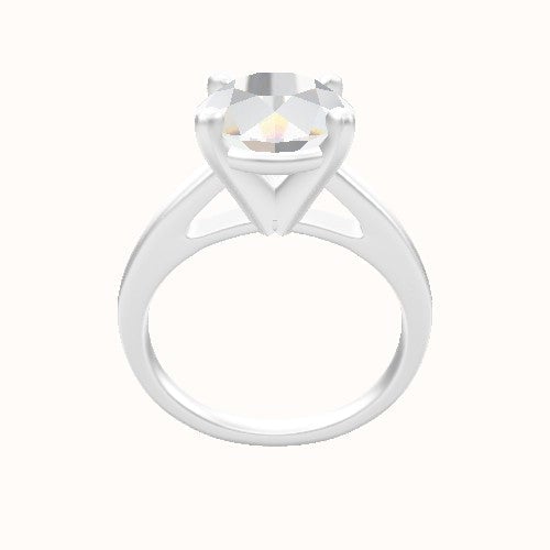 Cathedral Engagement Ring With High Set Four Prong Head
