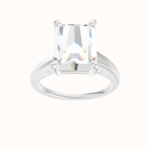 Cathedral Engagement Ring With High Set Four Prong Head