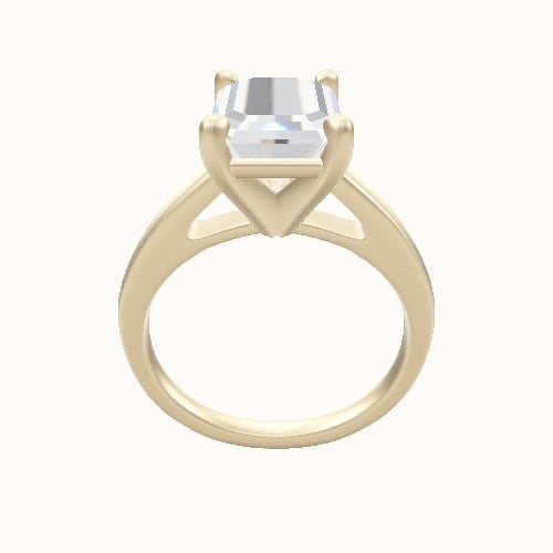 Cathedral Engagement Ring With High Set Four Prong Head