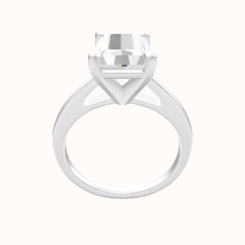 Cathedral Engagement Ring With High Set Four Prong Head