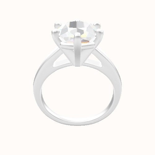 Cathedral Engagement Ring With High Set Six Prong Head