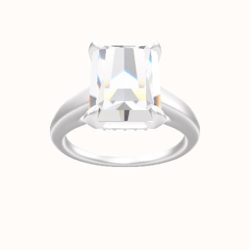 Cathedral Engagement Ring With Pave Basket Head