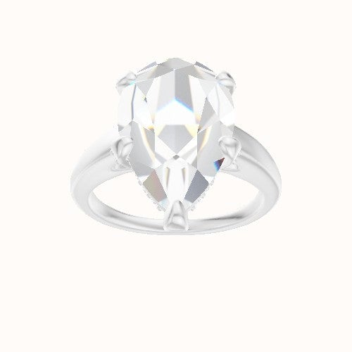 Cathedral Engagement Ring With Pave Basket Head