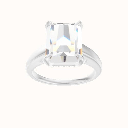 Cathedral Engagement Ring With Pave Basket Head