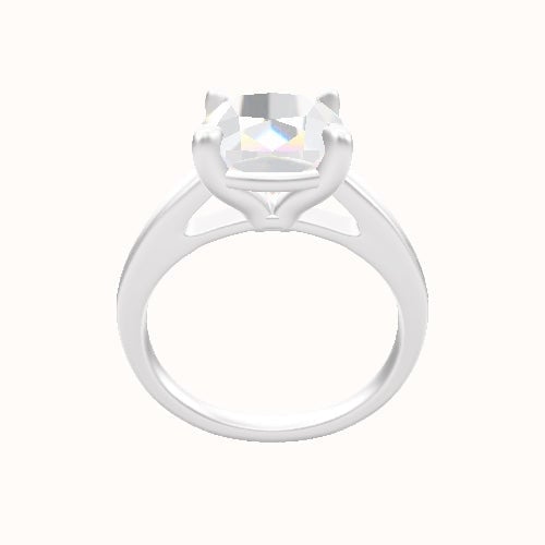 Cathedral Engagement Ring With Standard Four Prong Head