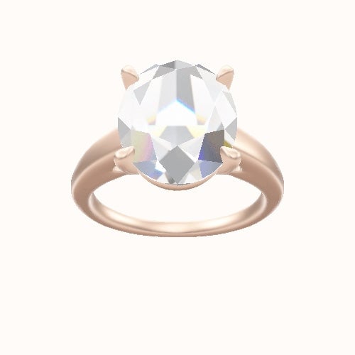 Cathedral Engagement Ring With Standard Four Prong Head