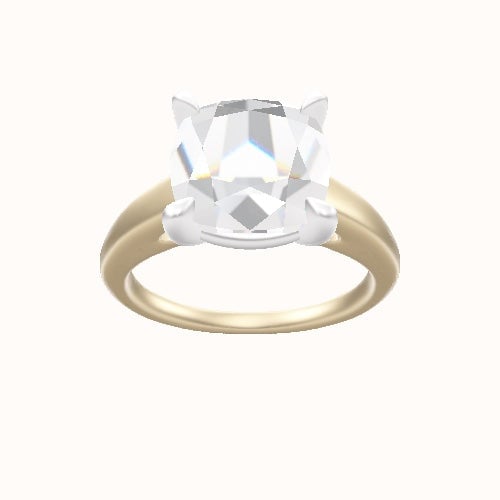 Cathedral Engagement Ring With Standard Four Prong Head