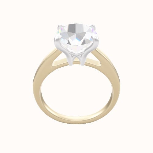 Cathedral Engagement Ring With X Gallery Head