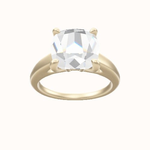 Cathedral Engagement Ring With X Gallery Head