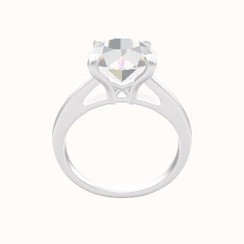 Cathedral Engagement Ring With X Gallery Head
