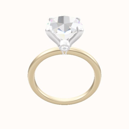 Classic Solitaire Engagement Ring With Accent Diamond Head