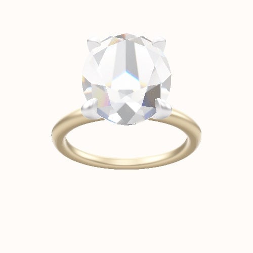 Classic Solitaire Engagement Ring With Accent Diamond Head