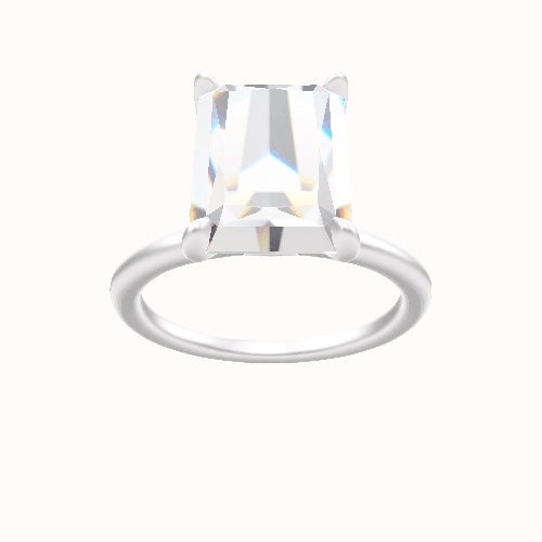 Classic Solitaire Engagement Ring With Accent Diamond Head