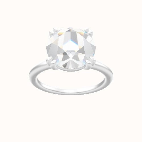 Classic Solitaire Engagement Ring With Double Prongs Head