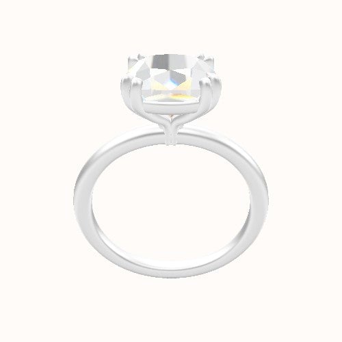 Classic Solitaire Engagement Ring With Double Prongs Head