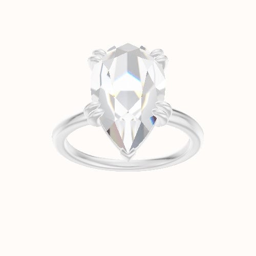 Classic Solitaire Engagement Ring With Double Prongs Head
