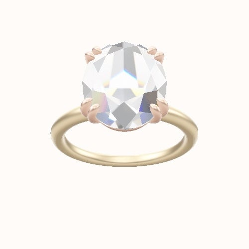 Classic Solitaire Engagement Ring With Double Prongs Head
