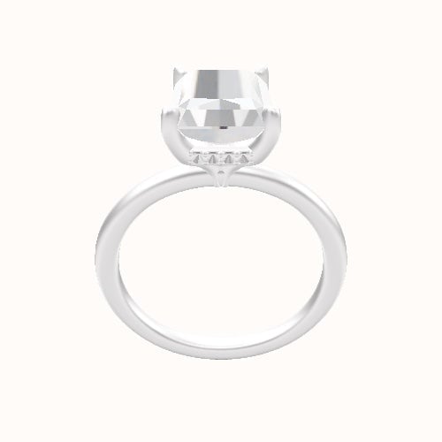 Classic Solitaire Engagement Ring With Front set gallery Head