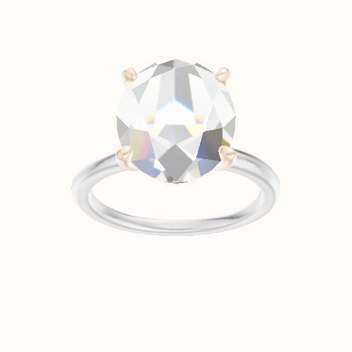 Classic Solitaire Engagement Ring With Front set gallery Head