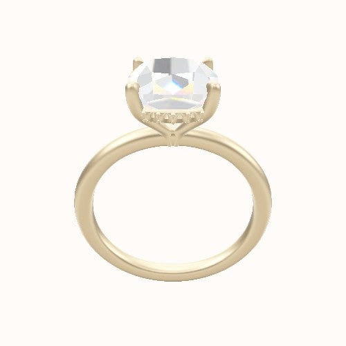 Classic Solitaire Engagement Ring With Front set gallery Head