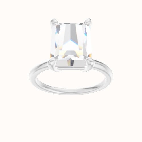 Classic Solitaire Engagement Ring With High Set Four Prong Head