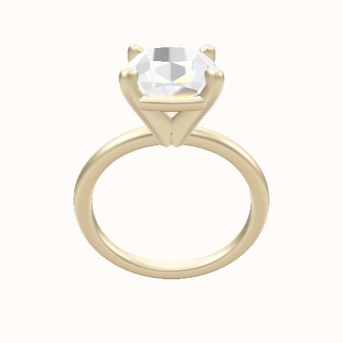 Classic Solitaire Engagement Ring With High Set Four Prong Head