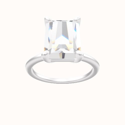 Classic Solitaire Engagement Ring With High Set Four Prong Head