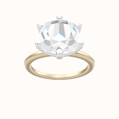 Classic Solitaire Engagement Ring With High Set Six Prong Head