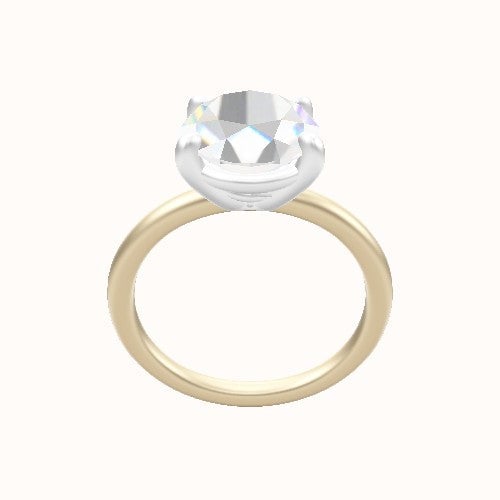 Classic Solitaire Engagement Ring With Low Set Four Prong Head
