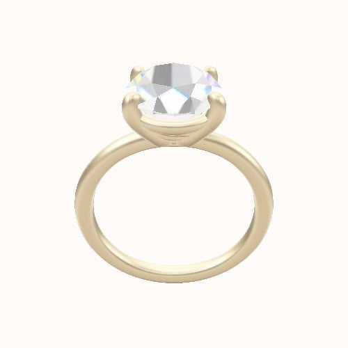 Classic Solitaire Engagement Ring With Low Set Four Prong Head