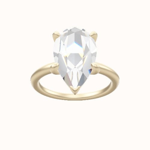 Classic Solitaire Engagement Ring With Low Set Four Prong Head