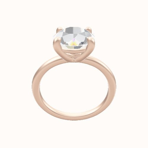 Classic Solitaire Engagement Ring With Low Set Four Prong Head