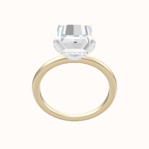 Classic Solitaire Engagement Ring With Pave Basket Head