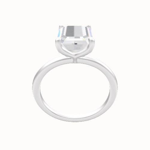Classic Solitaire Engagement Ring With Petal Four Prong Head