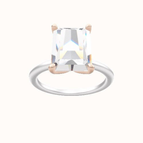 Classic Solitaire Engagement Ring With Petal Four Prong Head