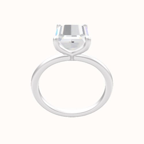 Classic Solitaire Engagement Ring With Petal Four Prong Head
