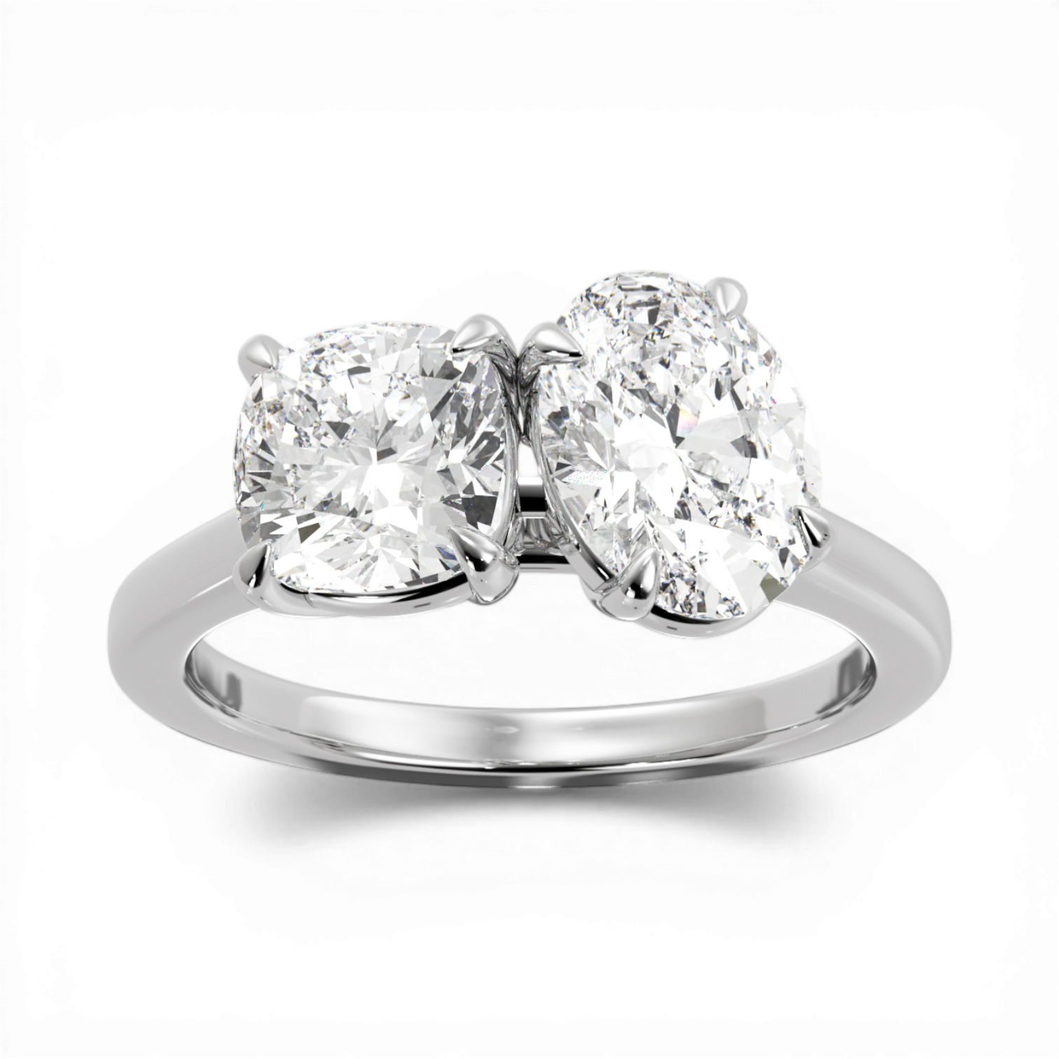 14kt white gold/18kt white gold/platinum/side