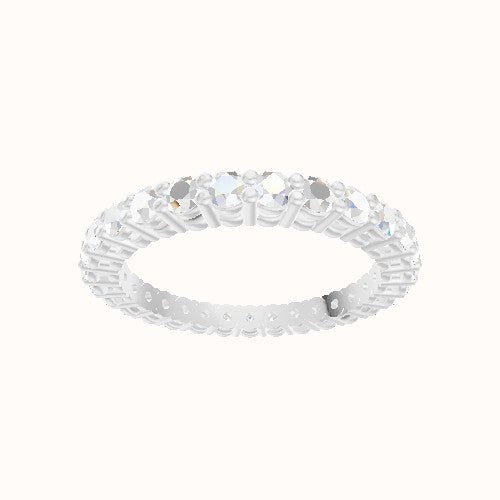 Custom Round Shared Prong Lab Diamond Eternity Band with Lab Diamond