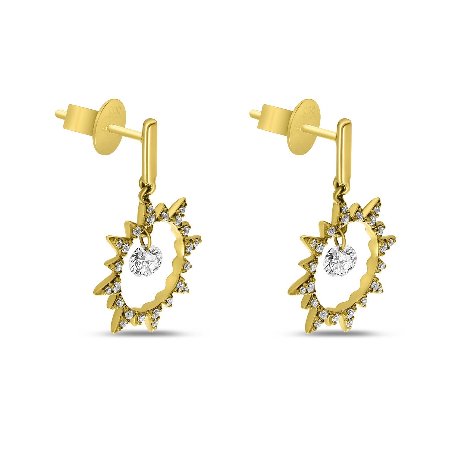 14kt yellow gold/side