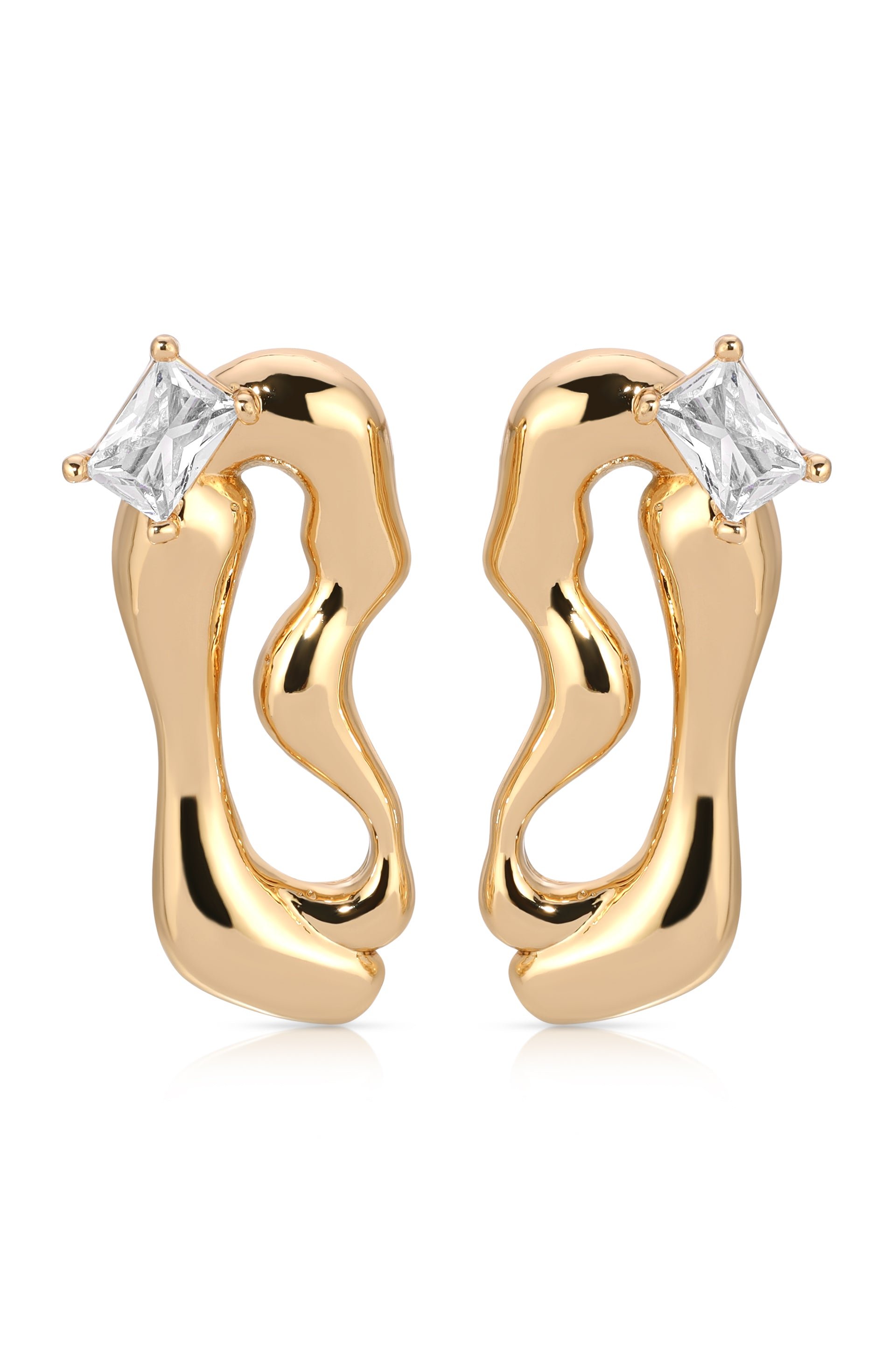 18kt gold plated/front