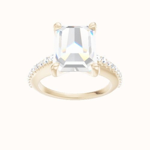 Illusion Set Shank Engagement Ring With Four Prong Head
