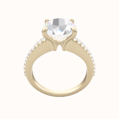 Illusion Set Shank Engagement Ring With X Gallery Head