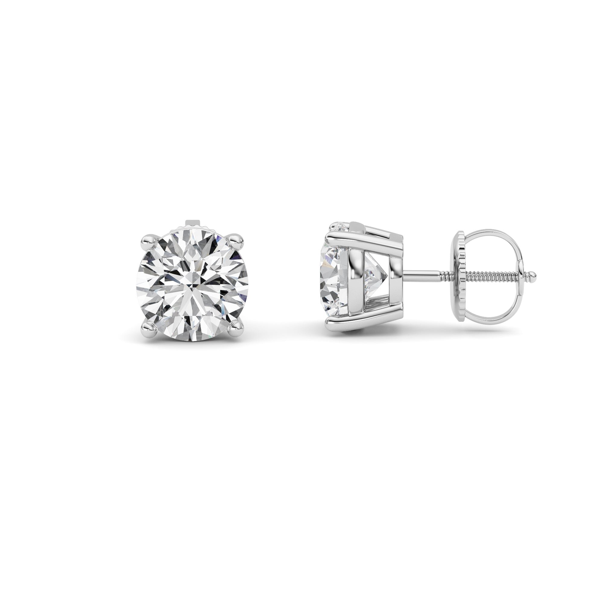 14kt white gold/4.00/screw-back/front