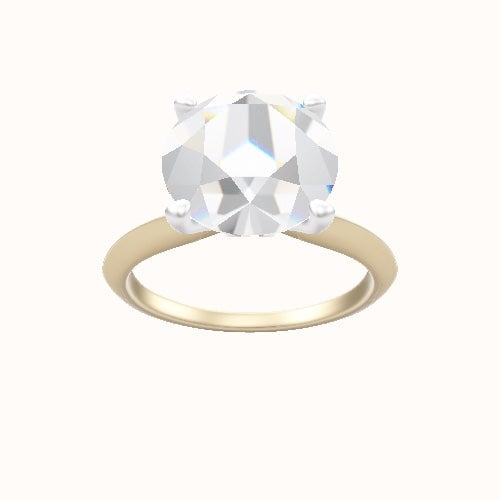 Knife Edge Engagement Ring With Accent Diamond Head