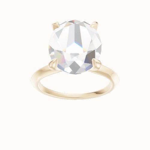 Knife Edge Engagement Ring With Accent Diamond Head