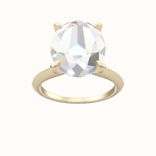 Knife Edge Engagement Ring With Accent Diamond Head