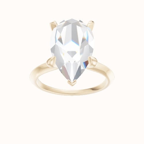 Knife Edge Engagement Ring With Accent Diamond Head