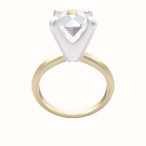 Knife Edge Engagement Ring With Classic Four Prong Head