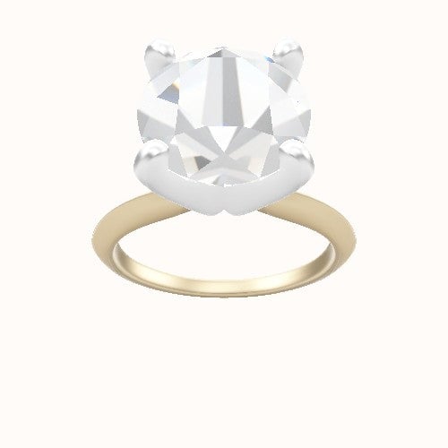 Knife Edge Engagement Ring With Classic Four Prong Head